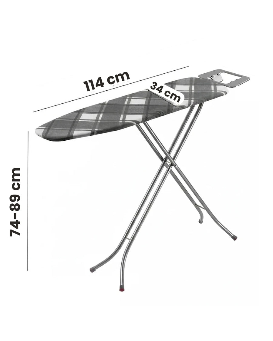 Dimensions de la table à repasser pliante 114 x 34 cm : longueur, largeur et hauteur réglable